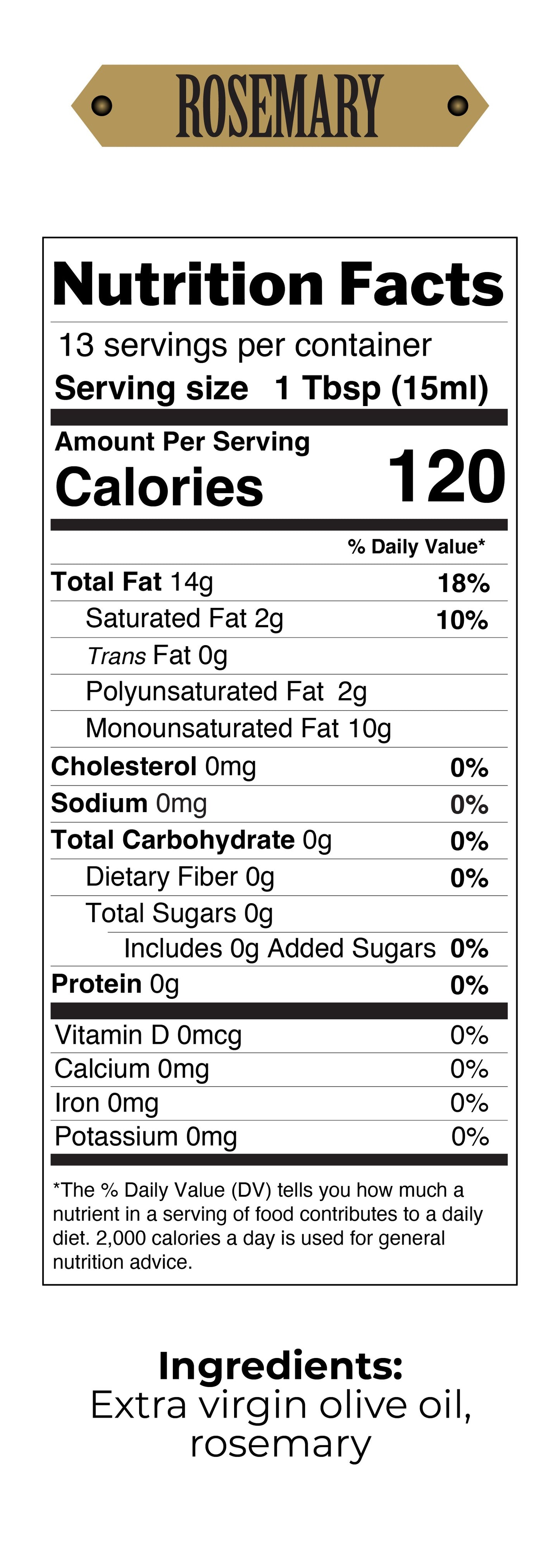 Rosemary Olive Oil 6.7 fl oz (200 mL)