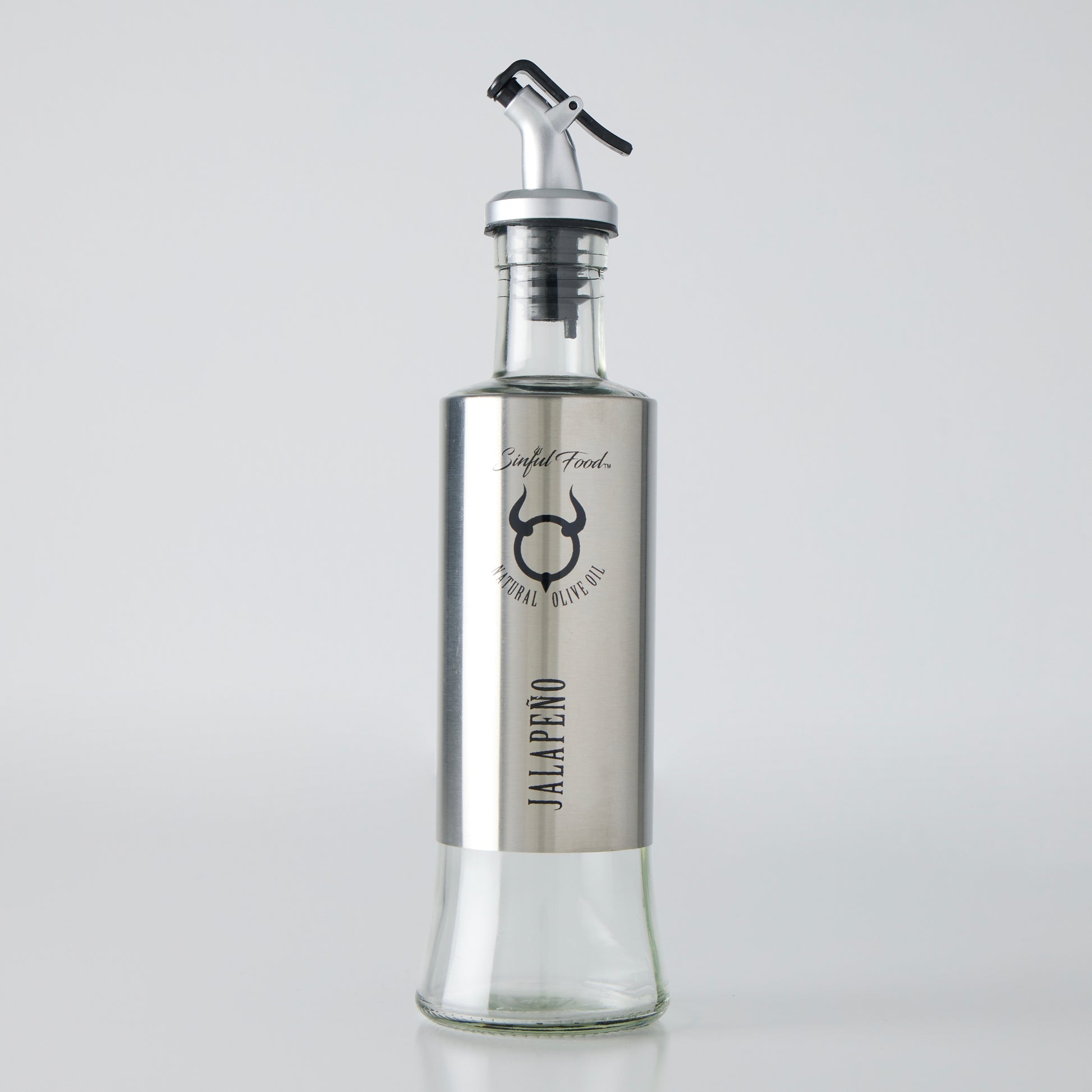 A Jalapeno Olive Oil Refill Bottle.