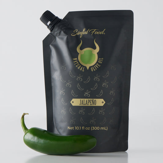 A Jalapeno Olive Oil Refill.