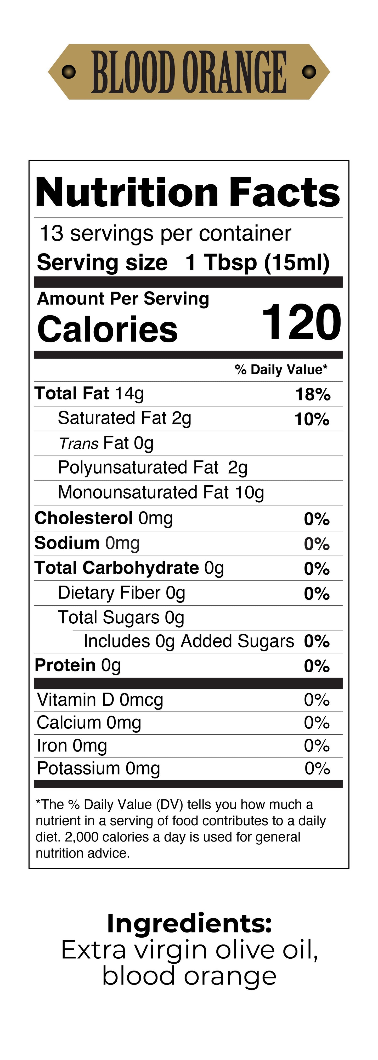Blood Orange Olive Oil  6.7 fl oz (200 mL)
