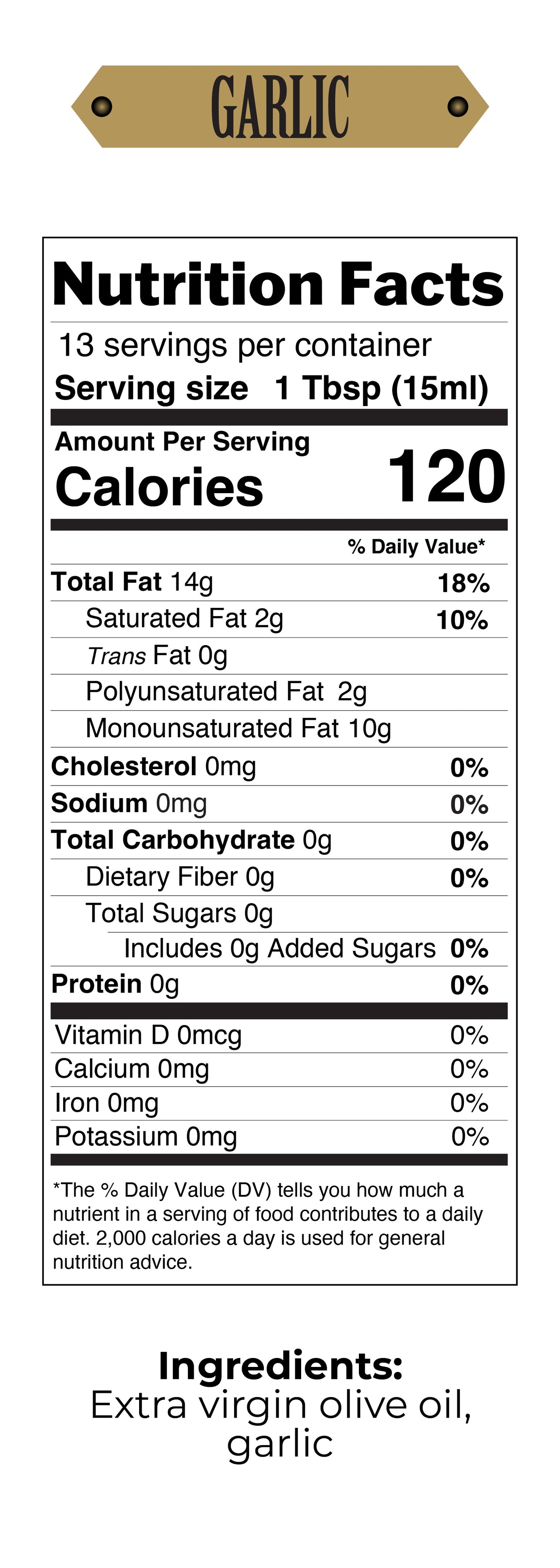 Garlic Olive Oil  6.7 fl oz (200 mL)