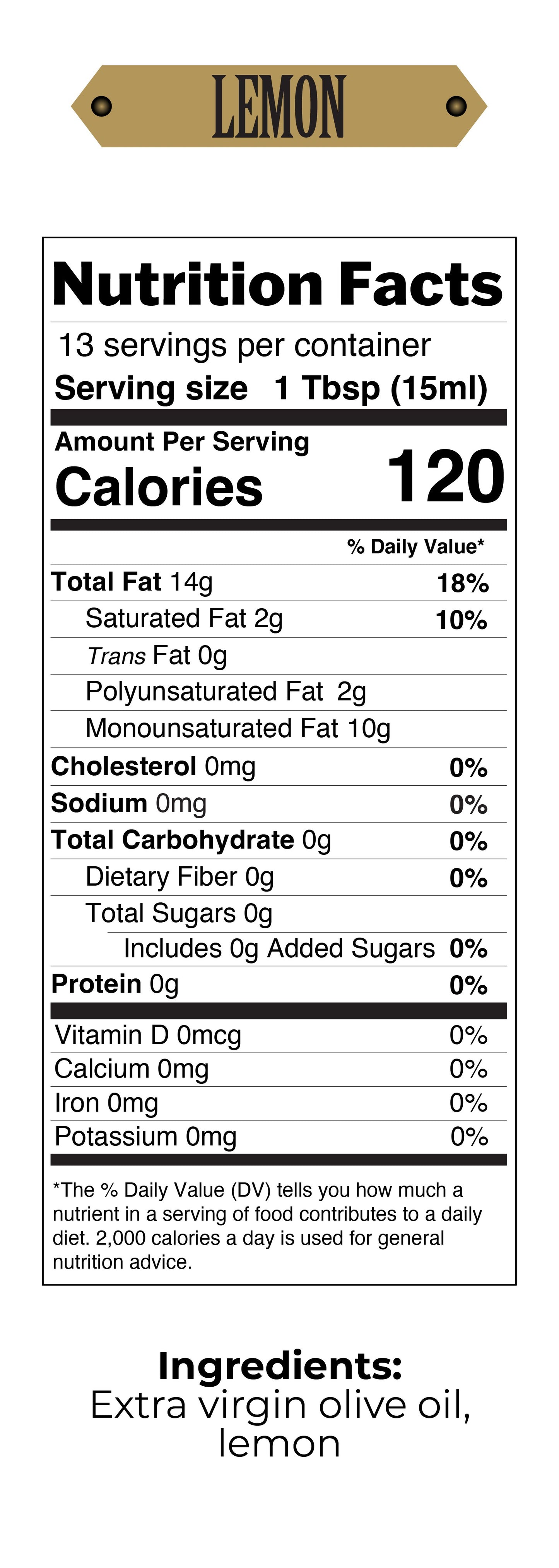 Lemon Olive Oil  6.7 fl oz (200 mL)